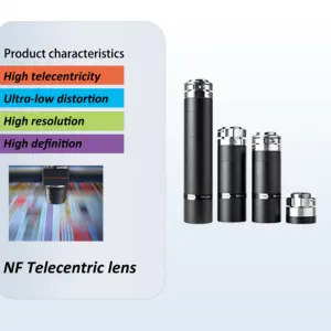 Nf 0.8 Vergroting Lage Vervorming F7.5 6.2um Industriële Camera Gebied Scan Camera Lens Telecentrische Lens