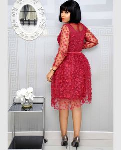 Alibaba Fashion <span class=keywords><strong>Vintage</strong></span> Cheap Price Robe pour femme avec ceinture Afrique Turquie Grande taille Robes de cérémonie brodées - Product Image 2