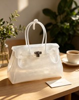 Bolso Tote Personalizado con Estampado de Cocodrilo, Bolso de Compras para Mujer de TPU Transparente Impermeable de Alta Calidad para Otoño