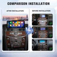 Infiniti QX56 QX80 ve Nissan Armada Patrol Y62 2010-2020 için 12.3 inç Dokunmatik Ekranlı Araç Radyosu, Kablosuz Carplay ve Android Auto Destekli Stereo
