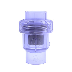Válvula de Retención de PVC de 20mm 25mm 32mm 40mm 50mm 63mm, Válvula de Bola Transparente para Tubería de Drenaje de Agua, Válvula Antirretorno de Uso Industrial - Product Image 1