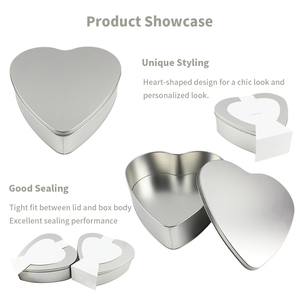 Oem ODM tùy chỉnh tinplate trường hợp lưu trữ container tình yêu hình dạng hộp kim loại rỗng kích thước lớn tin trái tim có thể với bao bì trang trí - Product Image 3