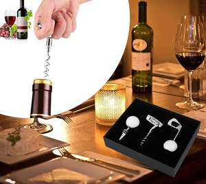 Ensemble d'ouvre-bouteilles manuel en métal pour le golf, avec poignée en alliage <span class=keywords><strong>de</strong></span> zinc, <span class=keywords><strong>tire</strong></span>-<span class=keywords><strong>bouchon</strong></span>, bouchons <span class=keywords><strong>de</strong></span> vin, ouvre-bouteilles pour mariage et anniversaire, coffret cadeau pour boissons - Product Image 6