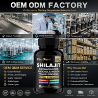 Capsules de Shilajit, Ashwagandha, Rhodiola et Ginseng pour le soutien énergétique, la vitalité, la concentration et l'endurance – Marque privée, OEM, ODM, Fournisseur d'usine