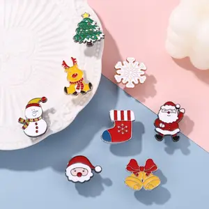 Bán Buôn Tùy Chỉnh Giáng Sinh Trống Tùy Chỉnh Mềm Cứng Ve Áo Men Pin Santa Claus Men Huy Hiệu Ve Áo Pins