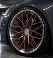 Jantes forgées ZhiGu Premium 20 pouces 5x112 Or Rose à rayons Y-Split, jantes sport de luxe pour Audi RS