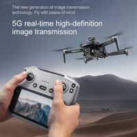 Nouveau style V198 MAX Drones professionnels sans balais 5G WIFI FPV avec grand écran, télécommande, mini drone quadricoptère avec caméra 4K et GPS