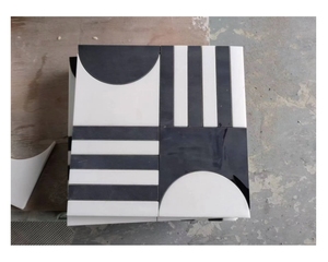 Mosaico de mármol blanco y negro <span class=keywords><strong>Tavera</strong></span>, azulejos de mármol para pisos, mosaicos de pared de mármol de cocina - Product Image 2