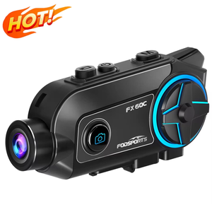 Auriculares Inalámbricos para Casco de Motocicleta Fodsport FX60C 2KM 10Riders <span class=keywords><strong>con</strong></span> Cámara de Resolución 4K, Intercomunicador para Casco de Motocicleta <span class=keywords><strong>con</strong></span> Cámara - Product Image 1