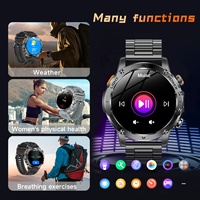Reloj Inteligente Deportivo para Exteriores AK87, Linterna de 1.7 Pulgadas, Batería Grande de 1000 mAh, Resistente al Agua IP68, Reloj para Hombre con Llamadas Bluetooth, Reloj Inteligente AK87