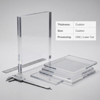 Plaque en acrylique transparente sur mesure PMMA, usinage CNC, découpe laser, panneau transparent multi-épaisseurs pour cloisonnement industriel