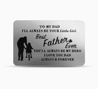 Porte-cartes populaire en acier inoxydable poli, gravé de mots anglais, style Europe & Amérique, souvenir de mariage