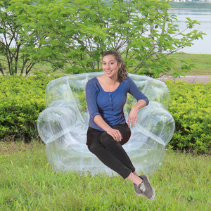 Sillón Inflable Transparente de 0.3MM de Grosor, Portátil para Uso en Exteriores - Product Image 1
