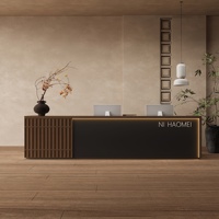 Comptoir de réception moderne et luxueux en MDF pour salon de beauté, magasin de vêtements, café et usage commercial