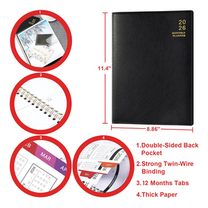 2026 Schedule 365 Days Daily Plan Calendar <b>Notepad</b> Self-Discipline <b>A5</b> Leather Cover Spiral Binding Eco-Friendly Office School - Product Image 6
