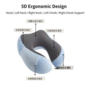 <span class=keywords><strong>Cuscino</strong></span> da Viaggio Ergonomico a Forma di U con Supporto per le Guance, Libera i Tuoi Braccia, per Dormire, Riposare in Ufficio, Portatile, in Memory Foam a Lento Ritorno - Product Image 4