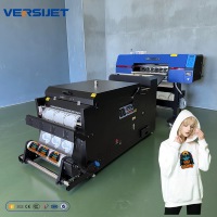 Versijet 60cm Printer DTF Semi-Otomatis Kelas Atas Baru dengan Dual Printhead I3200 Tinta Pigment 1 Tahun Garansi Transfer Panas Digital untuk Kaos