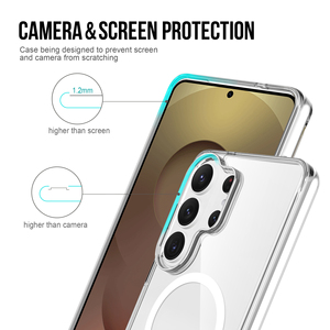 Coque de téléphone magnétique transparente en gros pour Samsung Galaxy S26 Ultra, coque arrière <span class=keywords><strong>rigide</strong></span> en PC de haute qualité, antichoc - Product Image 3