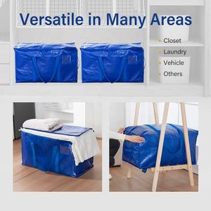 Sacs de déménagement extra-larges avec fermetures éclair et poignées de transport, sacs de rangement robustes pour un déménagement et un stockage qui permettent de gagner de la place - Product Image 3
