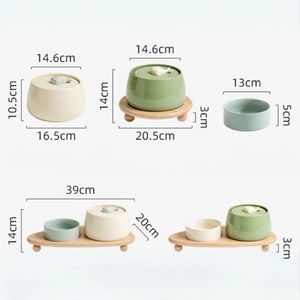 <span class=keywords><strong>Fontaine</strong></span> <span class=keywords><strong>à</strong></span> eau pour chat en céramique luxueuse et écologique, <span class=keywords><strong>à</strong></span> circulation d'eau, avec distributeur automatique <span class=keywords><strong>à</strong></span> charge USB, filtre et <span class=keywords><strong>support</strong></span> en <span class=keywords><strong>bois</strong></span> - Product Image 2