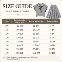 Ensemble 2 pièces pour filles : Haut en tricot à volants et jupe en tulle – Polyester et coton – Élégant pour l'été et les fêtes – Personnalisable OEM Marque Privée