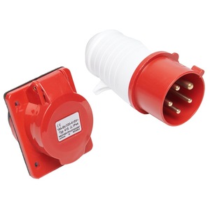 Generador Industrial 380V Trifásico, Enchufe de Pared de 5 Pines, 16A 32A, Impermeable IP66, Plástico Resistente a Manipulaciones - Product Image 3