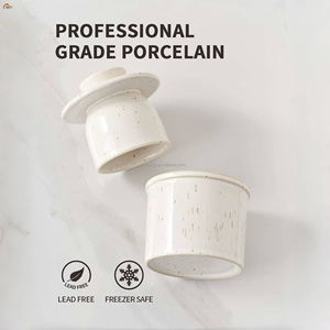 XLT เซรามิคพอร์ซเลนฝรั่งเศสที่เก็บ<span class=keywords><strong>เนย</strong></span>สำหรับเคาน์เตอร์ถังเก็บเนยพร้อมสายน้ำสำหรับทาเนยสด - Product Image 4