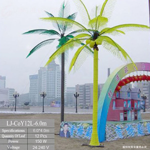 Palmera iluminada para exteriores, palmeras artificiales LED de coco - Product Image 5