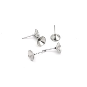 Stainless Steel Earring <b>Posts</b> <b>Round</b> 316L Medical Grade For DIY Jewelry Making Silver And Gold Tone - Product Image 2