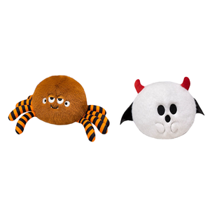 Poupée fantôme de dessin animé transfrontalière amusante pour Halloween, brodée (araignée, chauve-souris, squelette, citrouille), en peluche super douce anti-stress avec maille - Product Image 1