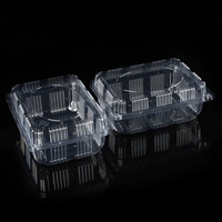 Boîte à clapet transparente en plastique PET jetable Zhongxing pour emballage alimentaire, avec logo personnalisé, vente en gros