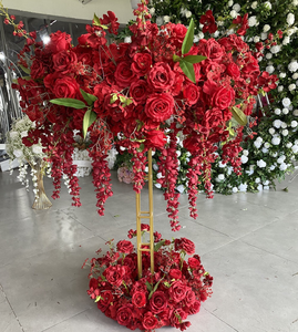 Décorations de table de mariage Ornements Roue de Ferris rouge Centre de table floral Arrangement de mariage - Product Image 1