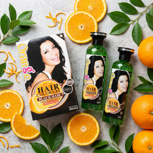 Gel de Coloración Capilar Negro con Extractos de Hierbas y Naranja, Marca Privada, Sin Amoníaco, Tinte Permanente para el Cabello, Cubre las Canas - Product Image 1