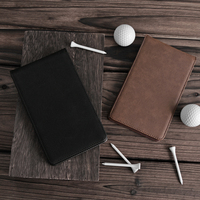 Accessori da Golf segnatura titolare Yardage Book titolare Laser Leatherette da uomo inciso Golf segnapunti titolare con anello a matita