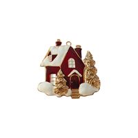 Offre Spéciale usine bijoux accessoires bricolage personnalisé décoration de la maison exquis noël chalet métal goutte huile pendentif