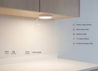 Lumière LED pour armoire, spot rond à montage en surface, petit projecteur pour vitrine et étagère 5017-23-1