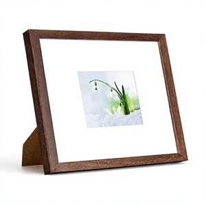 Cadre photo double face en bois de noyer et acrylique, cadre photo de table, décoration pour la maison et le bureau - Product Image 4