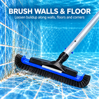 Brosse à poils larges de qualité commerciale pour l'entretien des installations au bord de la piscine, kit de nettoyage pour piscines intérieures et extérieures, centres aquatiques
