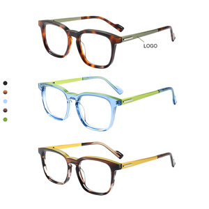 Thời trang Retro Vintage Acetate Kính mắt Khung ánh sáng đầy màu sắc nhôm magiê đền được thiết kế với <span class=keywords><strong>Fancy</strong></span> khung quang học - Product Image 1