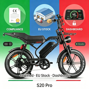 จักรยานไฟฟ้า QMHEEL S20 Pro Fat Bike รุ่นสำหรับตลาดอิตาลี พร้อมเบรกไฮดรอลิก เบาะนั่งสบาย สำหรับผู้ค้าปลีก มีสินค้าในคลังสินค้าต่างประเทศของ EU - Product Image 1