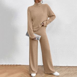 Jersey 100% suéter de Cachemira conjunto doble Rib suéter suelto <span class=keywords><strong>pantalones</strong></span> conjuntos de Cachemira de punto 100% conjunto de mujer de Cachemira - Product Image 5
