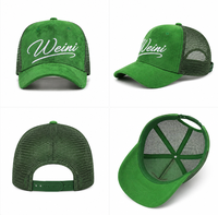 Gorra de Béisbol WEINI Personalizable con Bordado, 6 Paneles, Impermeable, Tipo Camionero, Tela Tipo Cuero, Cierre a Presión, Ajustable, Unisex