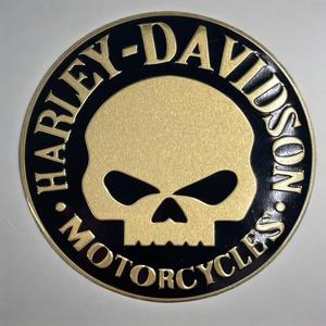 Autocollant métallique à thème crâne pour réservoir de moto, étiquette décorative en aluminium pour hayon de voiture - Product Image 1