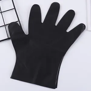 Takeaway PE găng tay nhựa cho ngón tay bảo vệ cấp thực phẩm nhà bếp dùng một lần polythene Găng tay màu đen