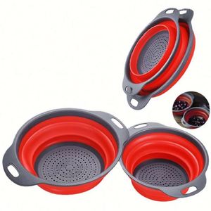 Passoire pliable en silicone sans BPA, robuste, pour cuisine, pour pâtes, légumes et fruits - Product Image 1