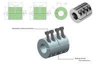 Accouplement de serrage en acier inoxydable série couple élevé et concentricité élevée pour moteur de machine-outil mélangeur
