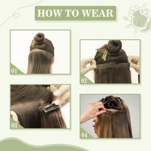 Extensions de cheveux humains Remy chinois 100% alignés dans le sens des cuticules, double trame, invisibles, sans couture, à clipser, pointes épaisses - Product Image 4