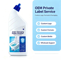 Liquide nettoyant WC personnalisé OEM 500ml, adapté pour la maison, les hôtels, vente en gros.
