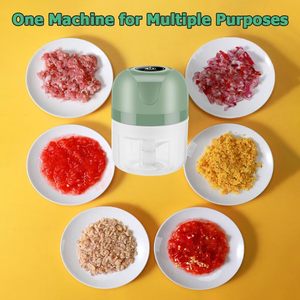 <b>Mini</b> Electric Vegetable Cutter Chopper Garlic Masher Crusher USB Rechargeable Ginger Meat <b>Grinder</b> Food Processor Kitchen Gadget - Product Image 3
