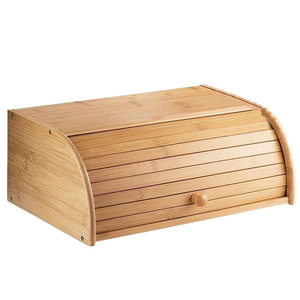 Bamboo Bread Box Wooden <b>Storage</b> Container Modern Simple Design <b>Kitchen</b> Use - Product Image 5